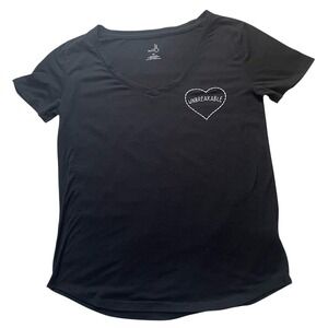 Belle + Sky Black V-neck T-Shirt, XS